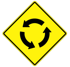 RoundAbout Ahead Sign