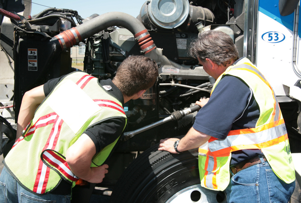 Instructor and Student With Truck