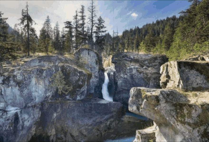 gif of landmarks and spots of interest throughout british columbia
