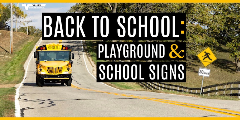 Blog Back to School playground and sign