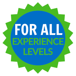 Green and blue "For All Experience Levels" icon