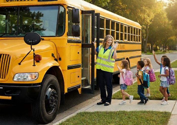 School Bus With Driver Valley Driving School